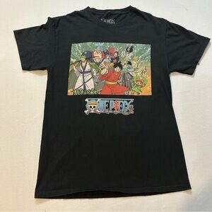 One Piece Anime Graphic Tee Black Size Small